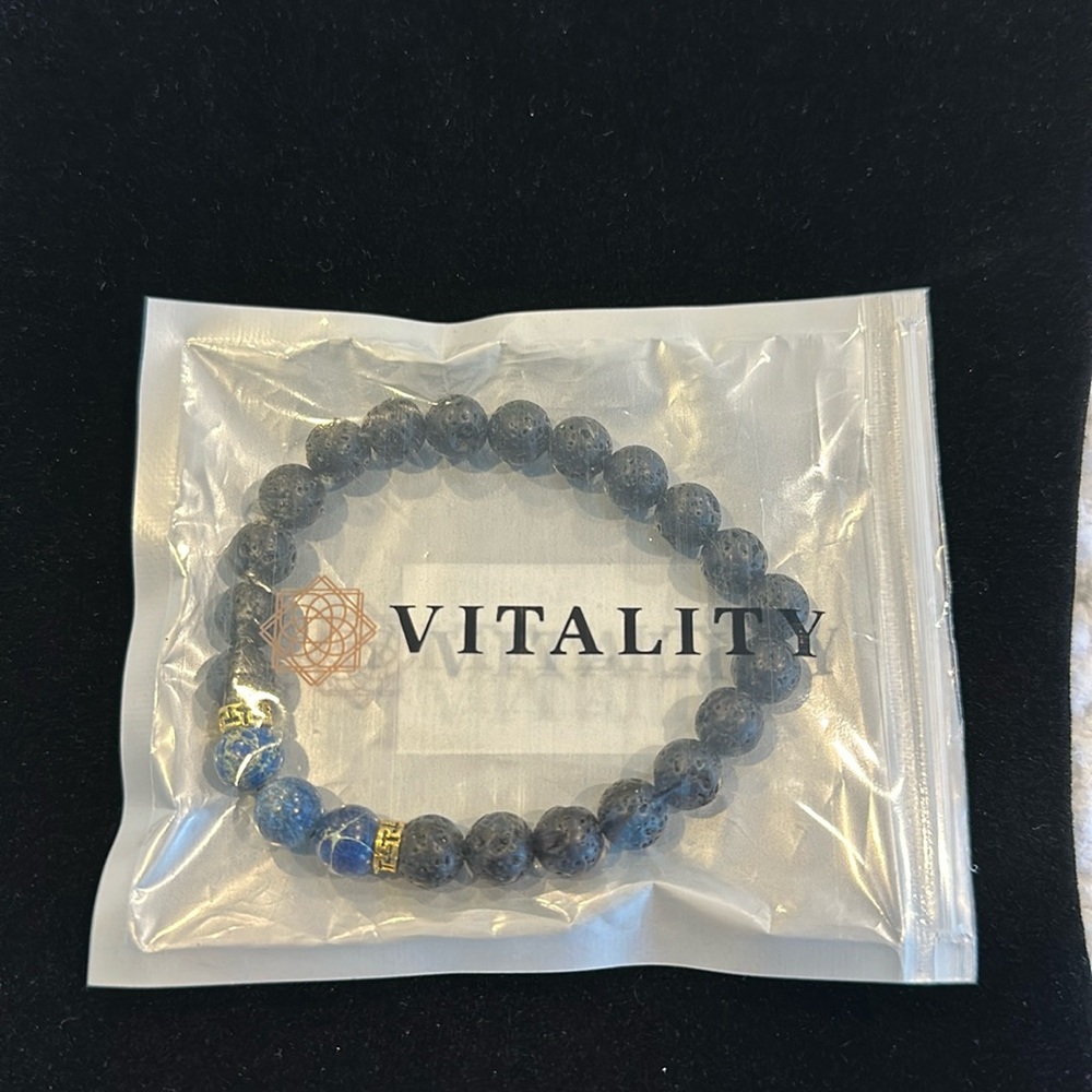 Vitality Lava Rock Stone Essential Oil Diffuser Bracelet Natural Health